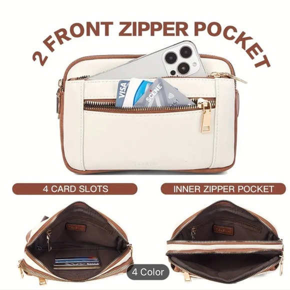 Vibrant Vegan Leather Fanny Pack Chest Bag with Adjustable Cross Body Strap - Picture 3 of 6